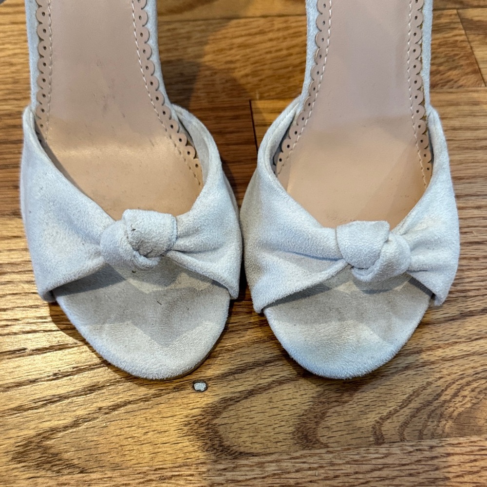Chic Cream Ankle Strap Heels - Picture 3 of 15
